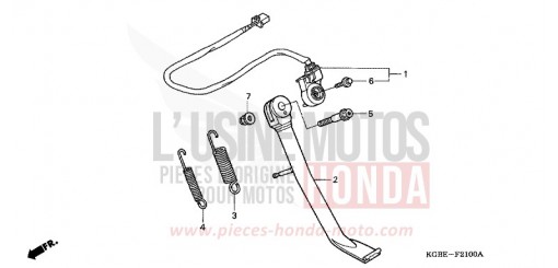 CAVALLETTO LATERALE VT125C6 di 2006